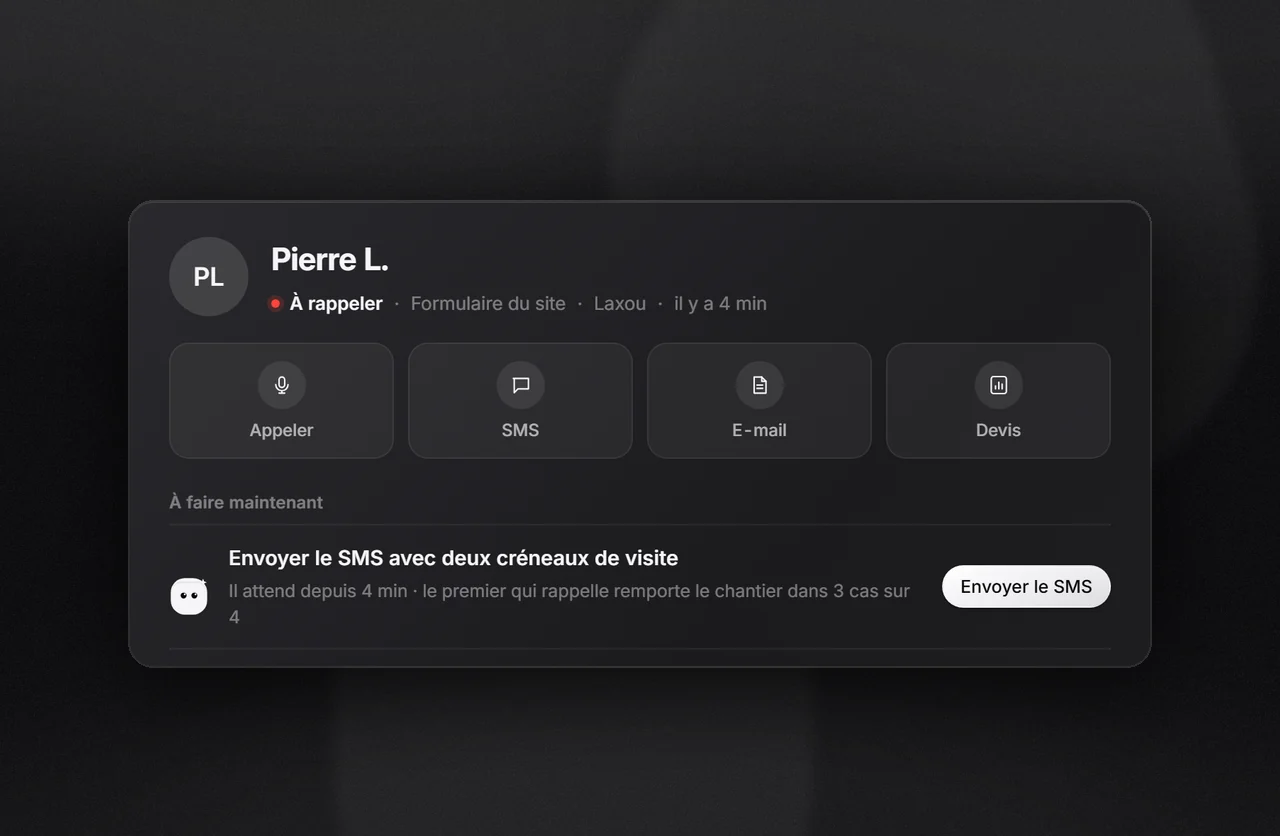 Écran Contacts de Paladius